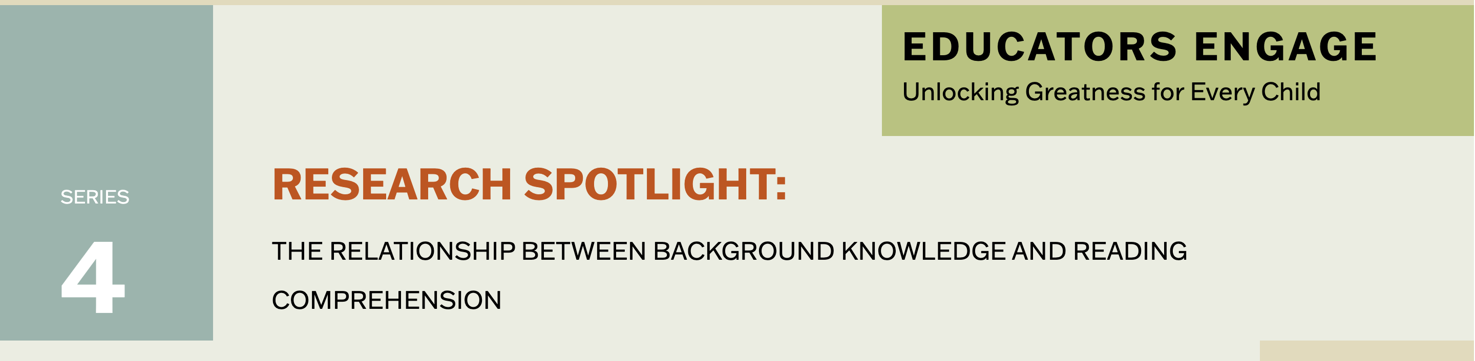 Research Spotlight The Relationship Between Background Knowledge and Reading Comprehension